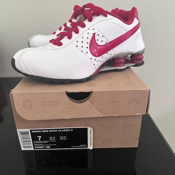 Nike Shoes - NEW Womens Nike SHOX Classic II Size 7 White and Red - Rare - NIB